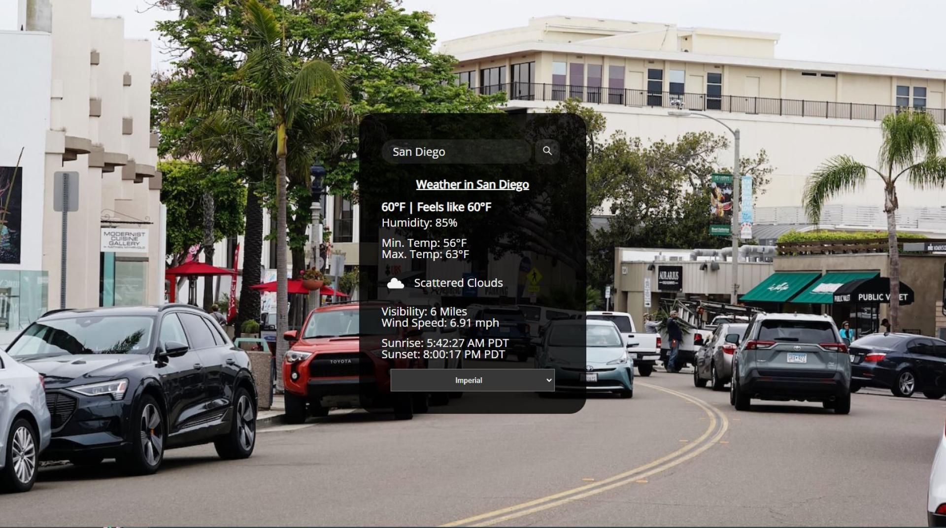 thumbnail for a weather app that I developed.